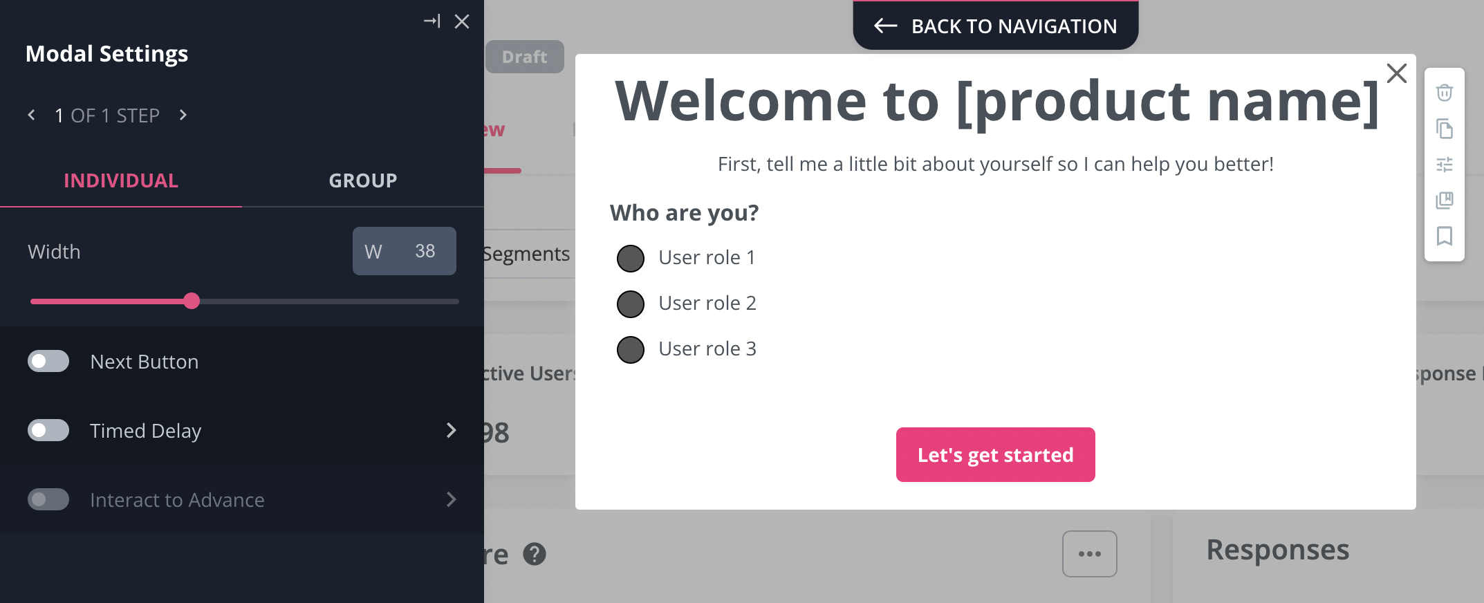 Create welcome surveys in Userpilot