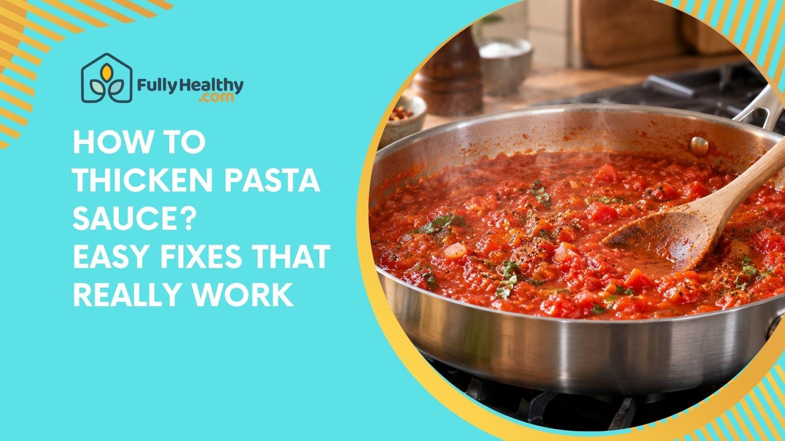 How to Thicken Pasta Sauce? Easy Fixes That Really Work