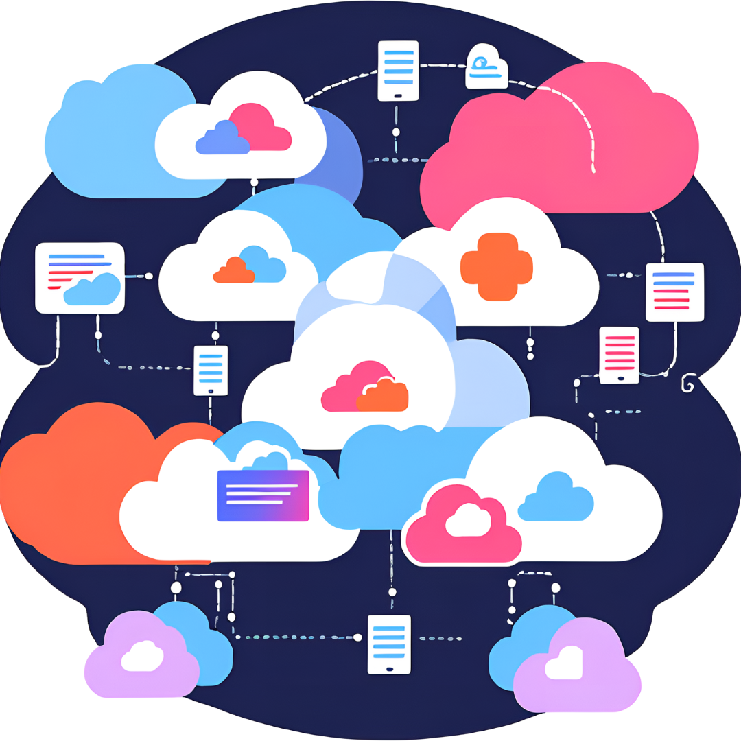 A graphic repesenting Hybrid Cloud and Multi-Cloud OCR Solution