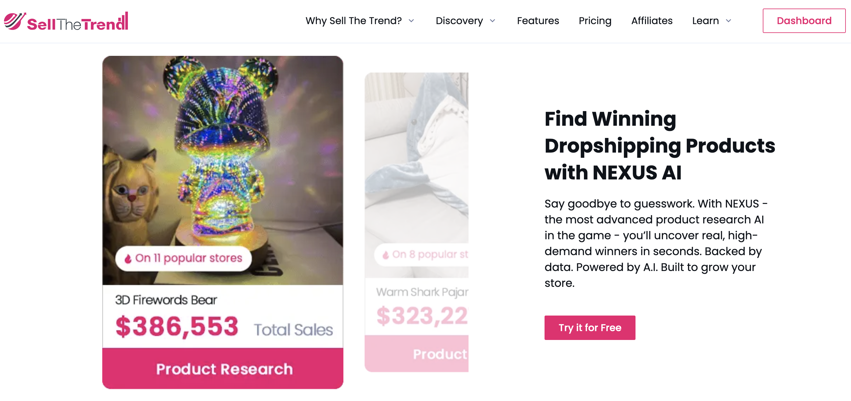 Find the next viral product with Nexus AI