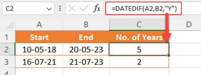 Date and time formulas