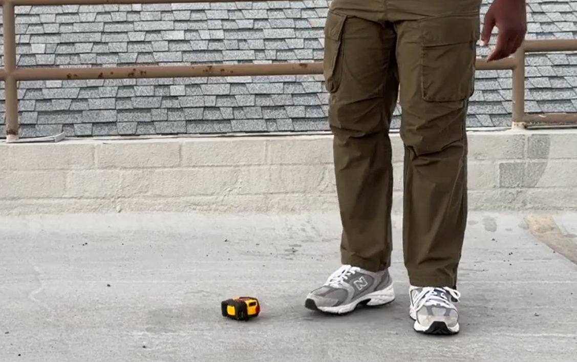 Lexivon laser tape measure dropped at waist level