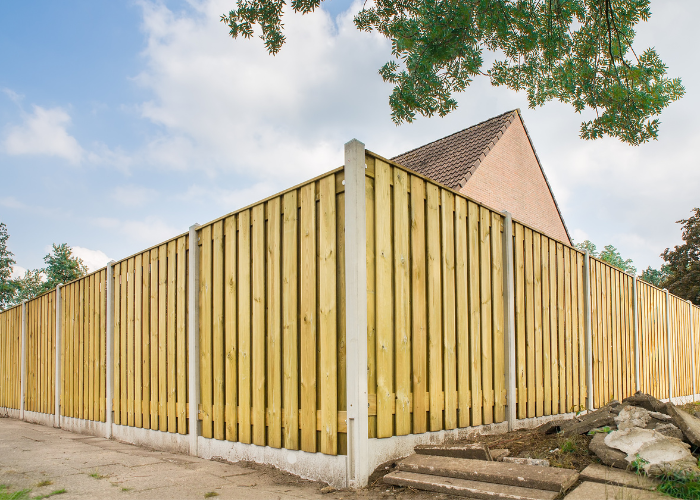 A garden with a secure boundary, preventing foxes from entering