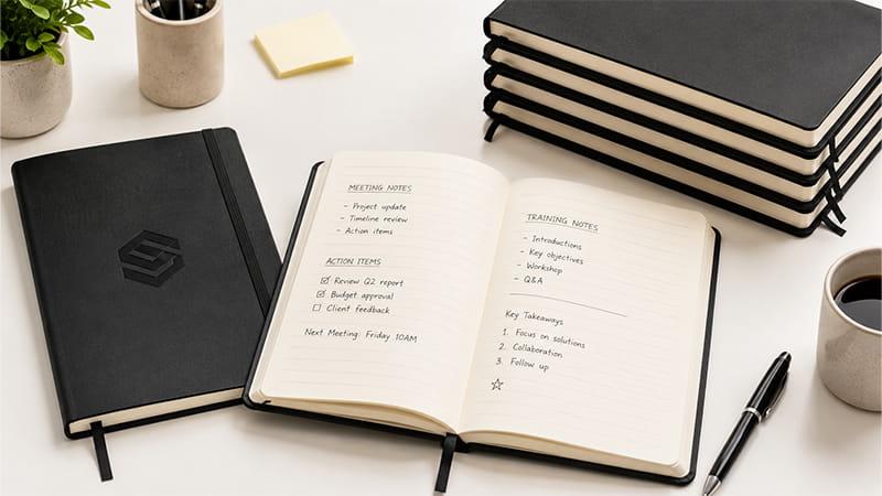 A5 lined notebooks for meeting notes and everyday writing