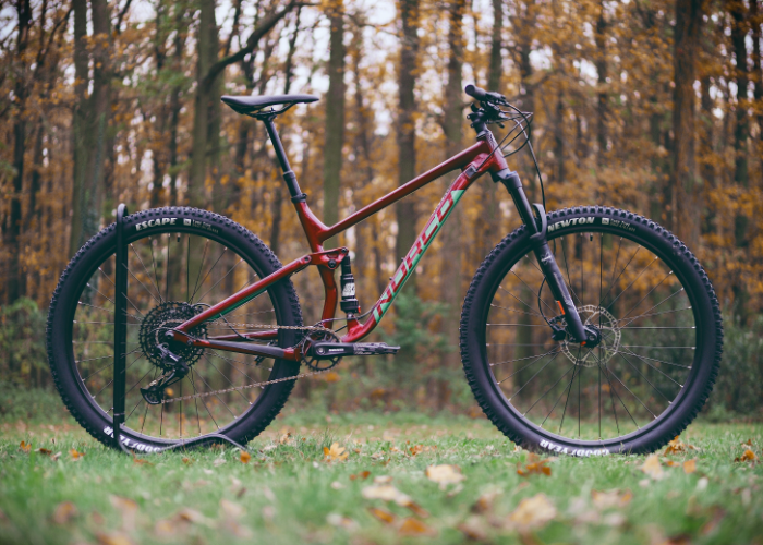 A mountain bike with expensive components