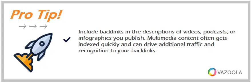 backlinks in the descriptions of videos