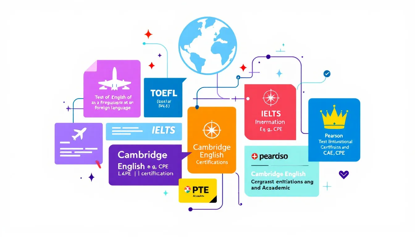 Una variedad de certificados de inglés reconocidos a nivel internacional.