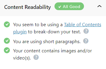 Content readability recommendations