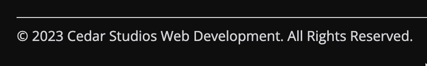 Copyright statement footer