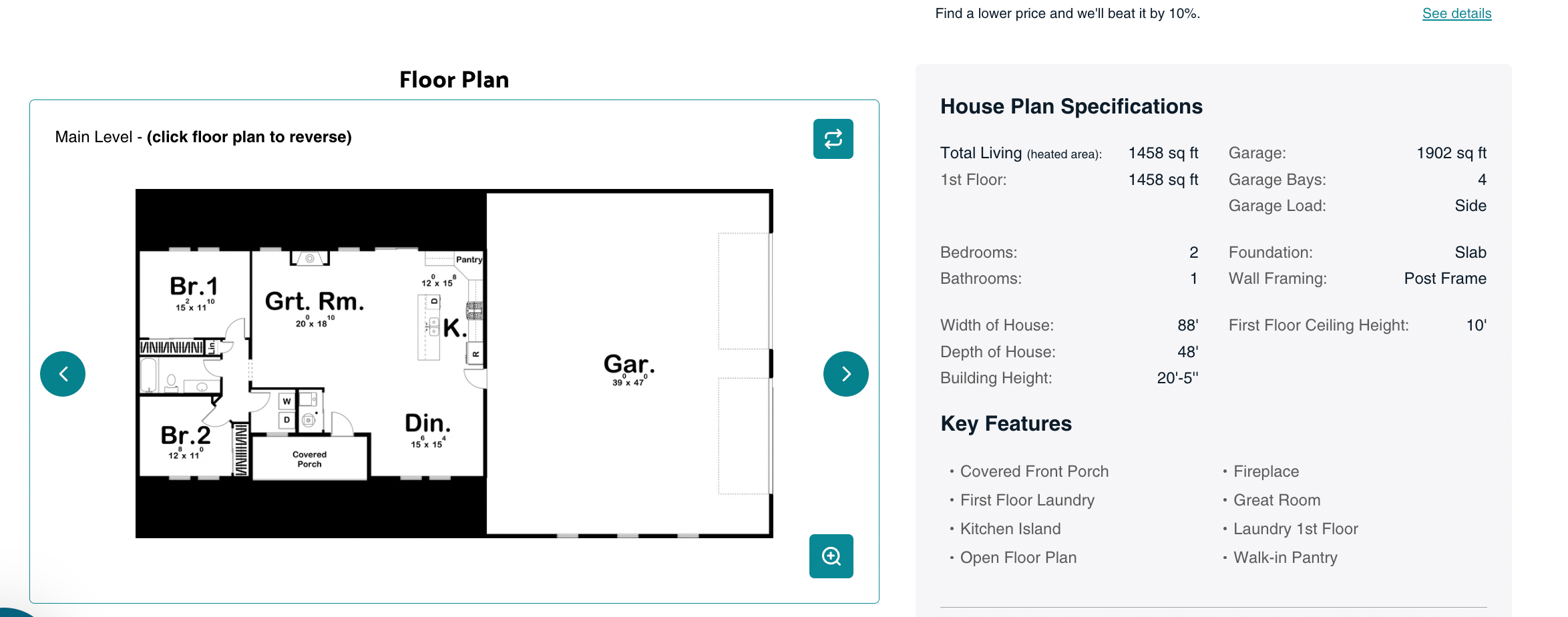 2 bedroom home plan