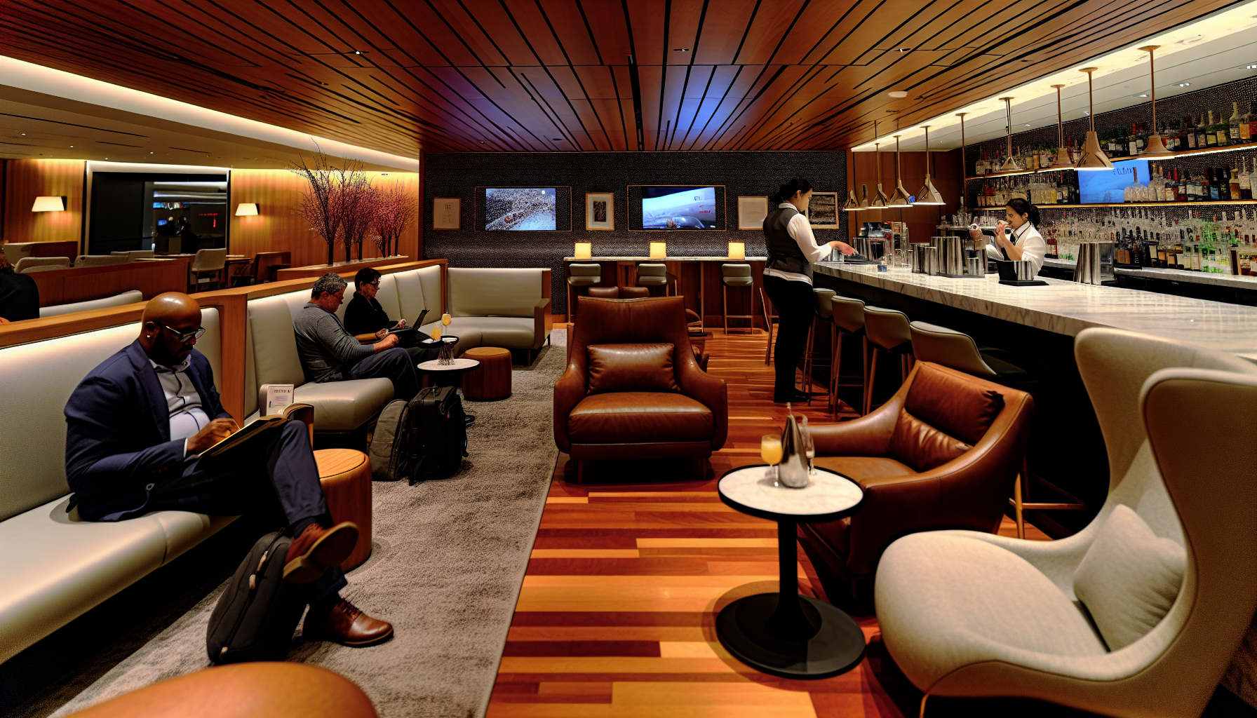 Interior of the Virgin Atlantic Clubhouse at JFK Terminal 4