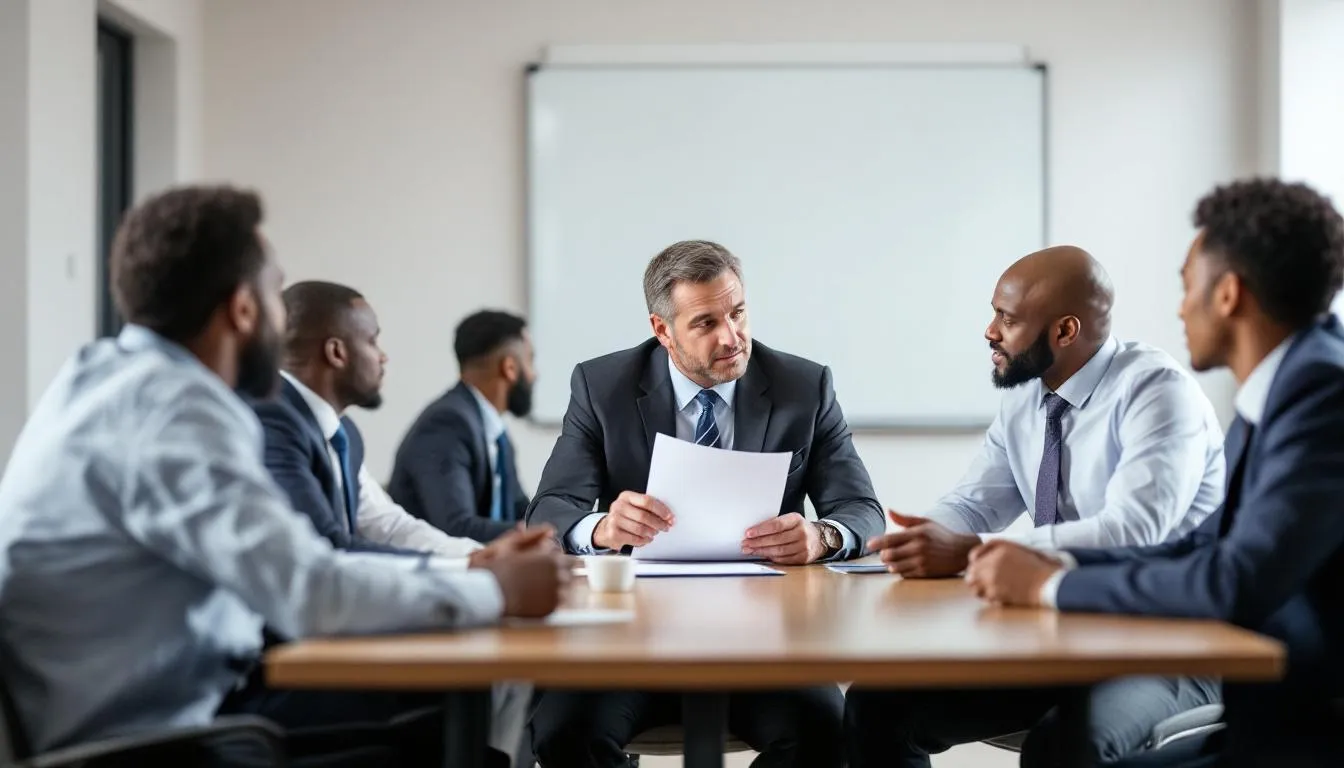 In this image, a legal expert is discussing practical tips for safely handling police encounters in Nashville, emphasizing the importance of knowing your rights, such as the right to remain silent and the presence of an attorney during interactions with law enforcement officers. The scene conveys a sense of empowerment through legal representation, highlighting the role of experienced criminal defense attorneys in navigating the legal process.