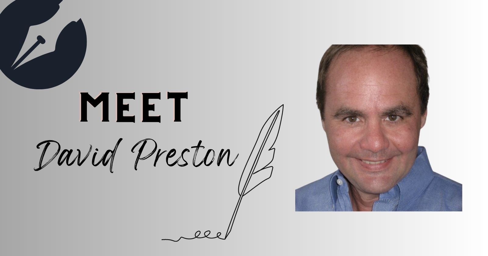 ptsd book author with a text "Meet David Preston"