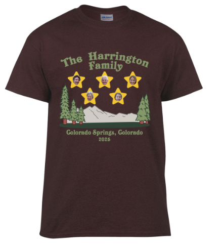 Family Custom Photo Star Collage Hike Camping