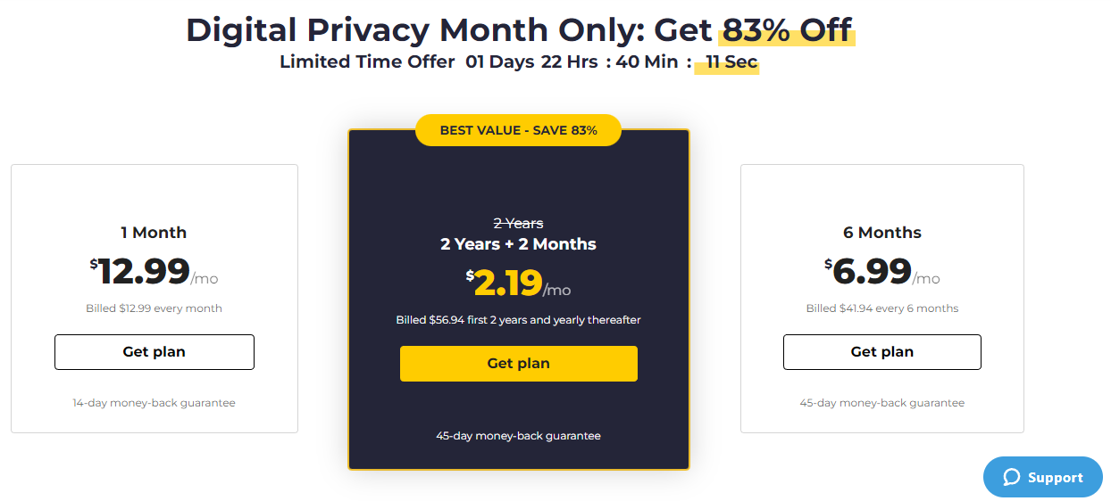 cyberghost vpn pricing