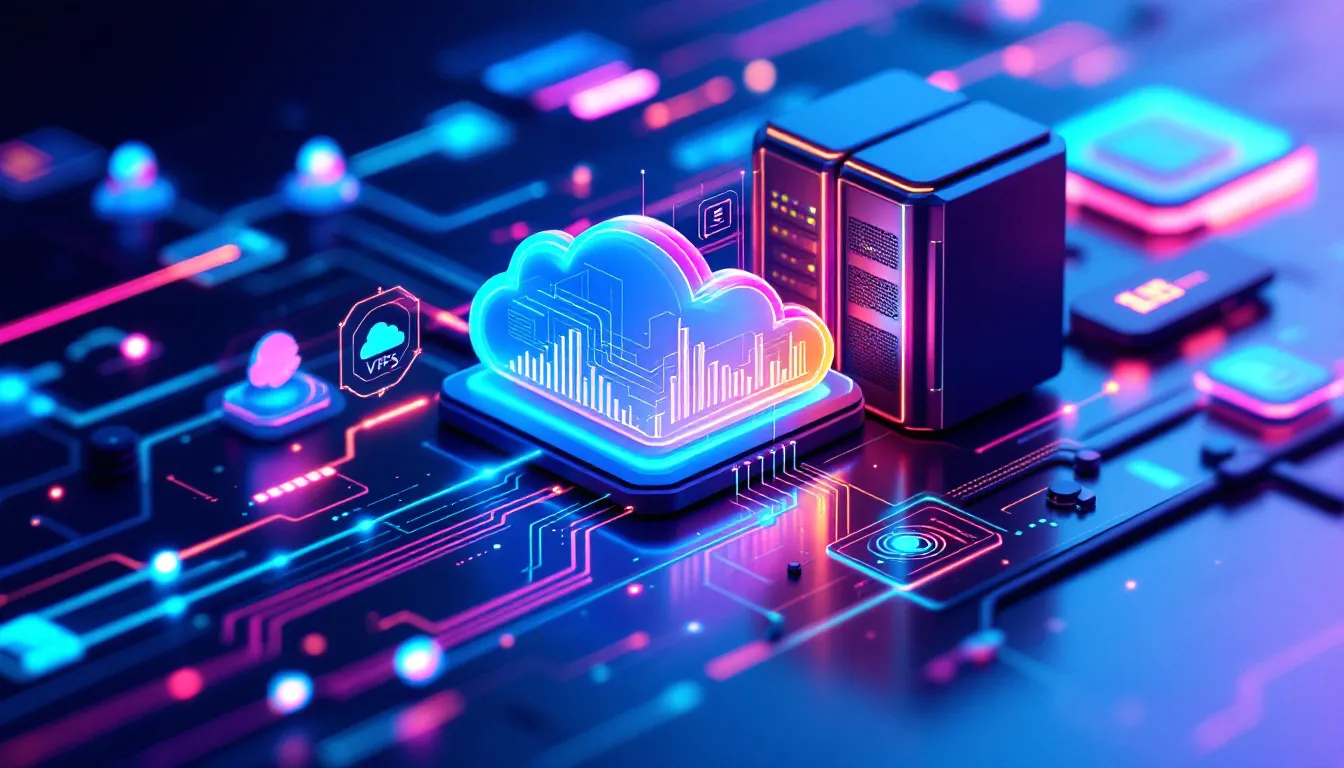 Wizualizacja przedstawiająca pojęcie serwera VPS.