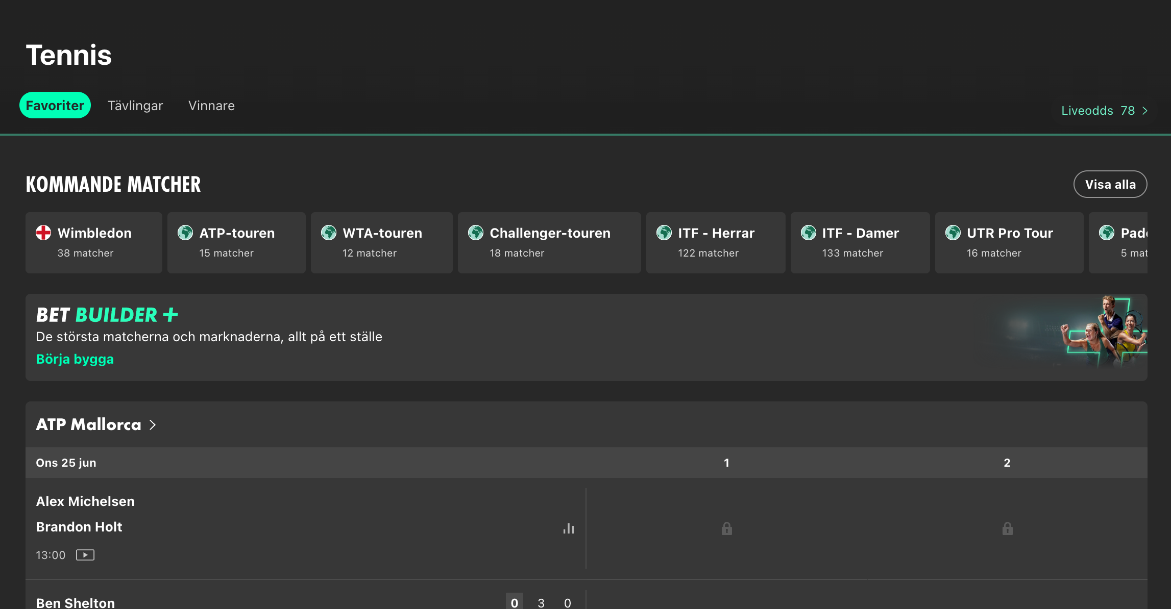 Bet365 tennis