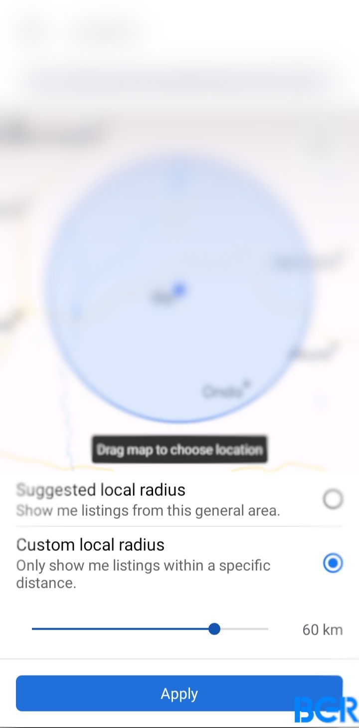 Customize radius to hide ships to you items