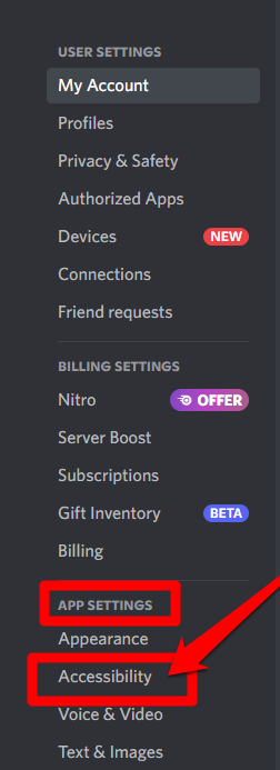 Closeup picture of the Discord's Accessibility button
