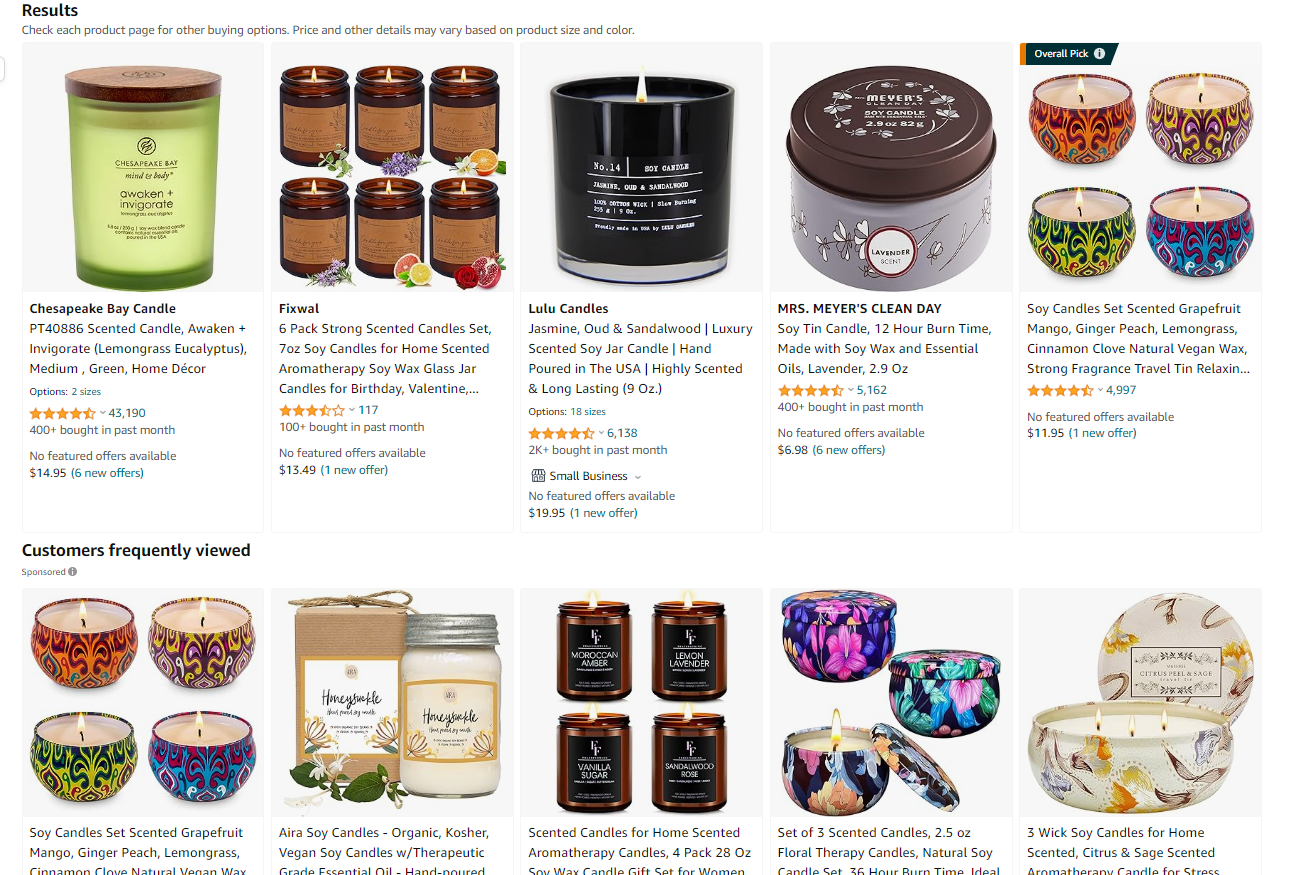 vegan candles amazon