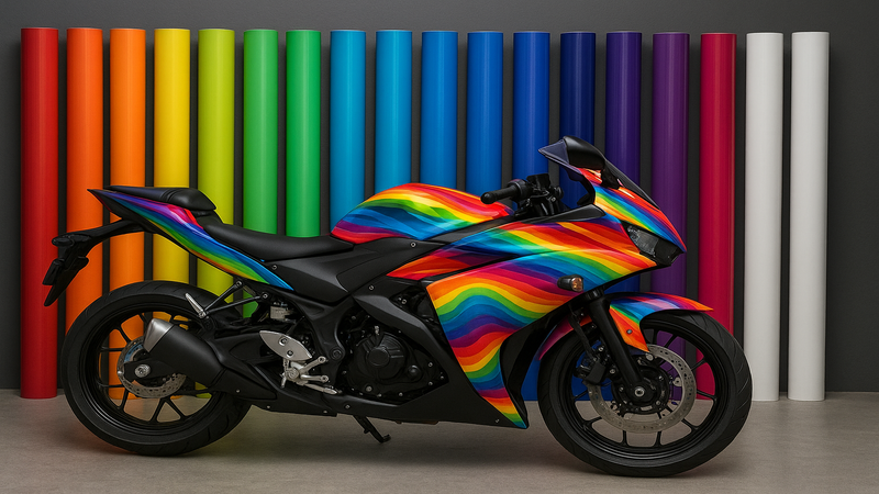 Wrapping a motorbike offers its pain protection against UV rays 