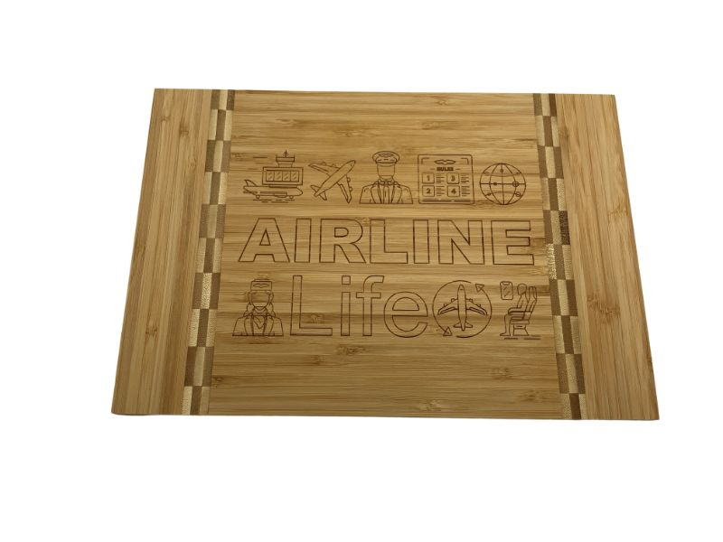 custom aviation cutting board ships in 2 business days