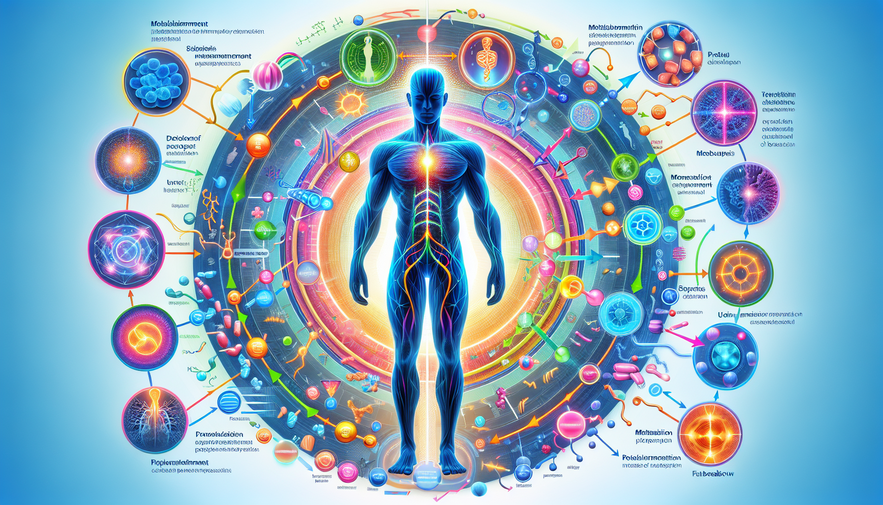 Illustration showing how peptide therapy works for weight loss.