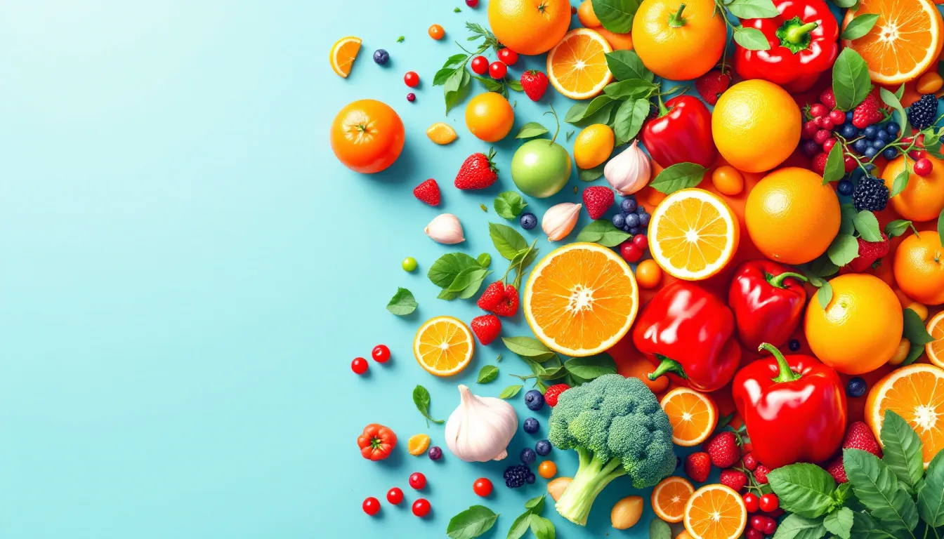 A variety of nutrient-rich foods that support immune health.