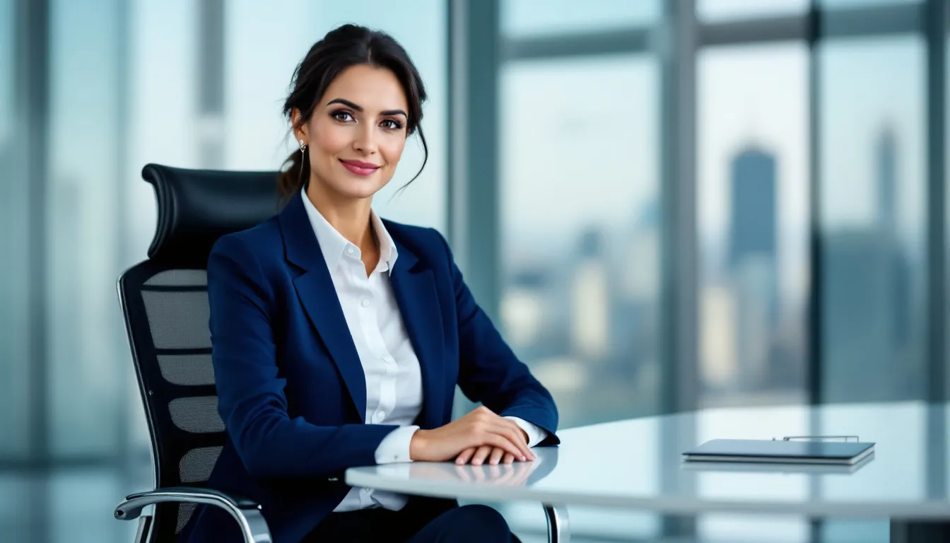 The image depicts a professional setting featuring a Chief Financial Officer (CFO) engaged in a discussion with senior executives, highlighting their leadership skills and strategic direction in financial management. The CFO is portrayed as a key player in driving revenue growth and operational efficiency within the company.