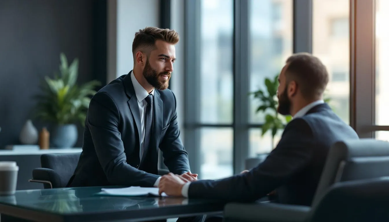 A Denver workers compensation lawyer discussing options with an injured worker.
