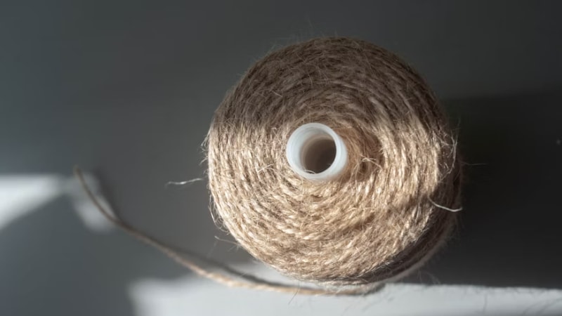 Jute thread on a roll 