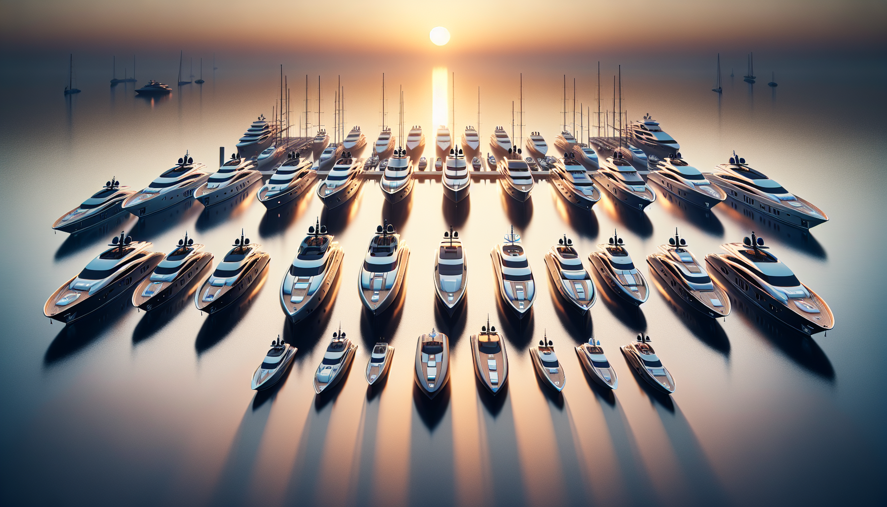 Yacht selection guide with various yacht models and brands