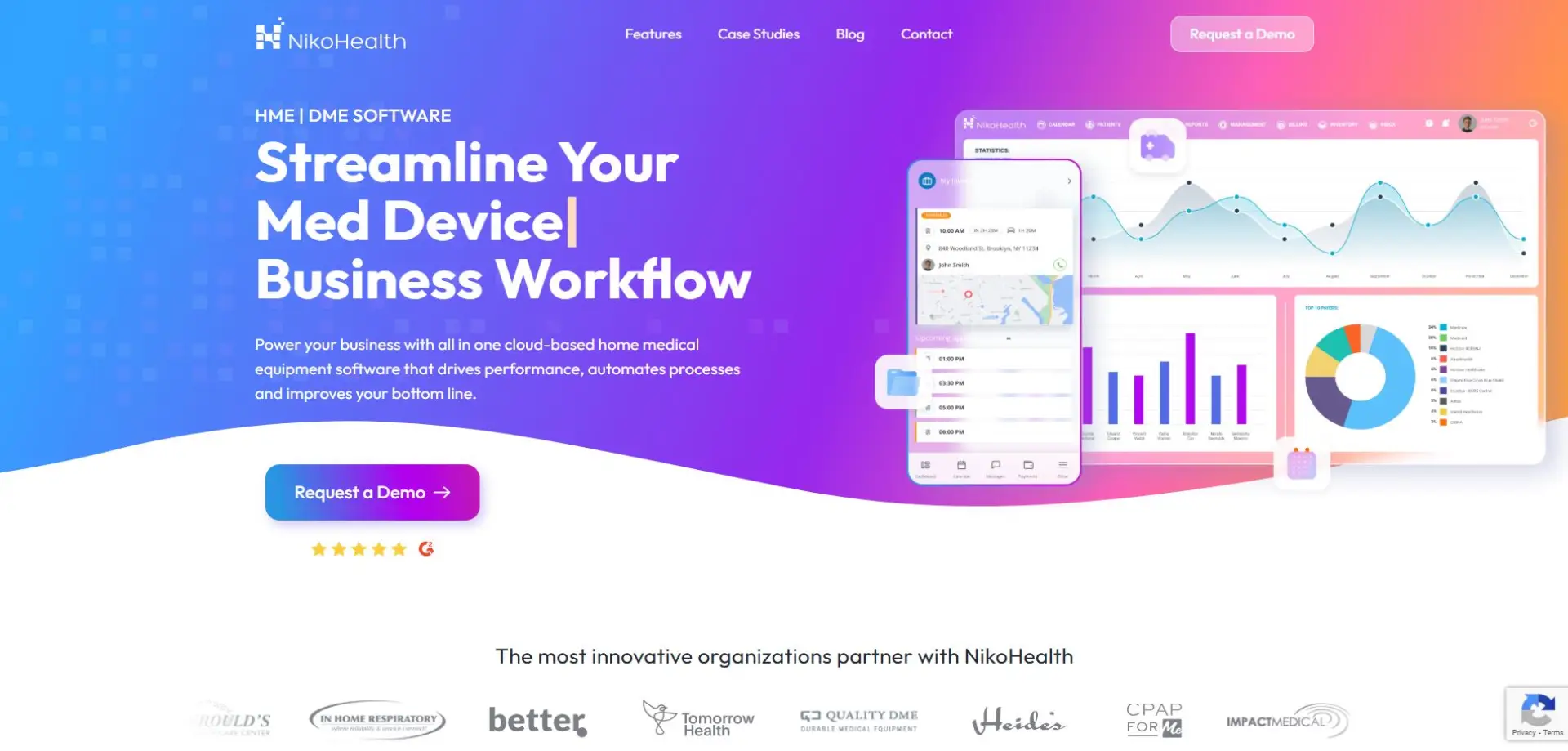 Homepage of NikoHealth website