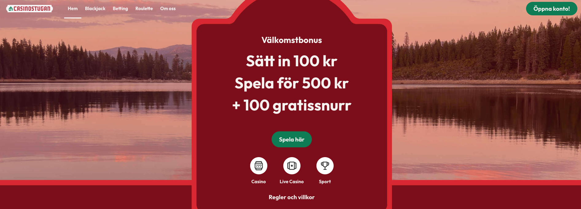 Casinostugan startsida