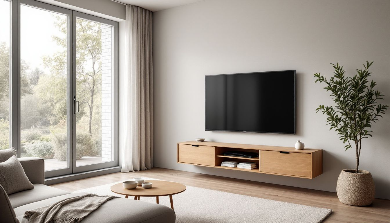 Benefits of wall-mounted TV units in a contemporary living space.