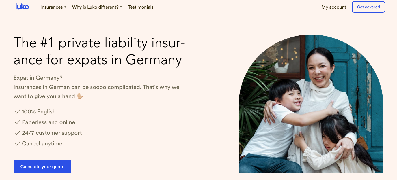 Luko Liability Homepage
