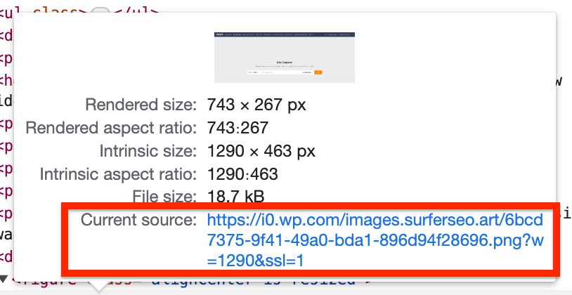 Current Source label showing a non-descritive file name for image