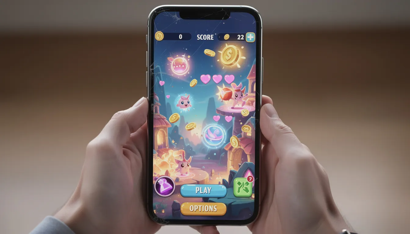 Online Casinos ohne Lizenz 2026 – Chancen, Risiken & aktuelle Anbieter 30 Ein Mensch hält ein Smartphone in den Händen, auf dessen Bildschirm bunte Grafiken von Casino-Spielen sichtbar sind. Diese Darstellung vermittelt die Vielfalt der Spieleauswahl in Online-Casinos, die oft ohne deutsche Lizenz betrieben werden.