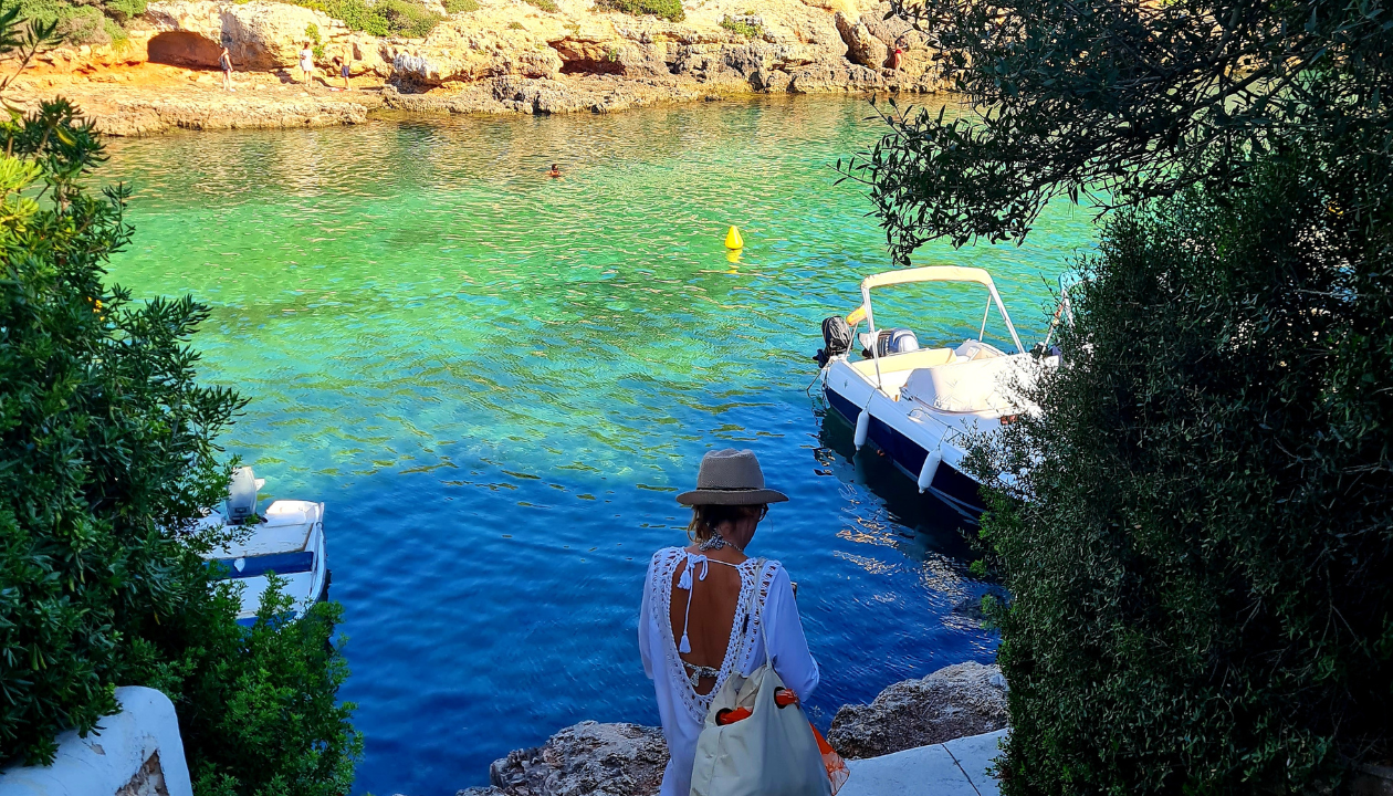 Menorca's clear crystal waters.