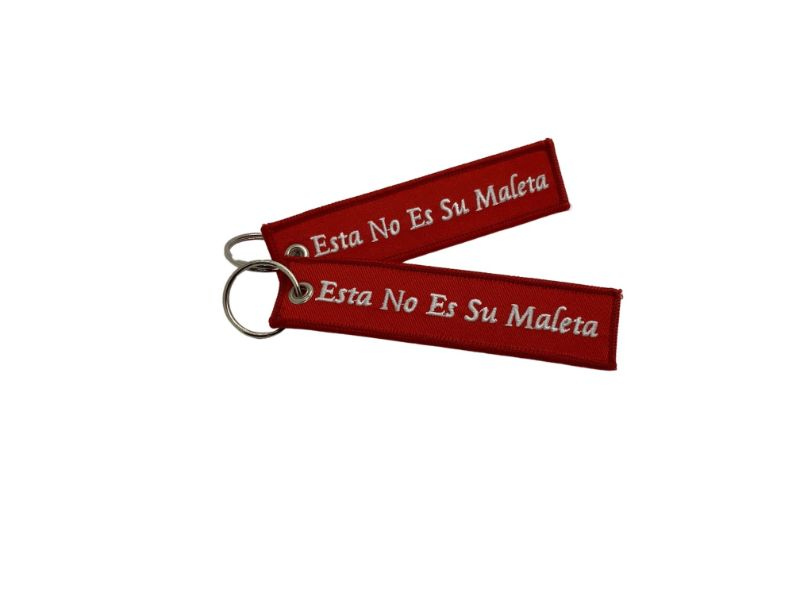 Embroidered Luggage Tag, contact info