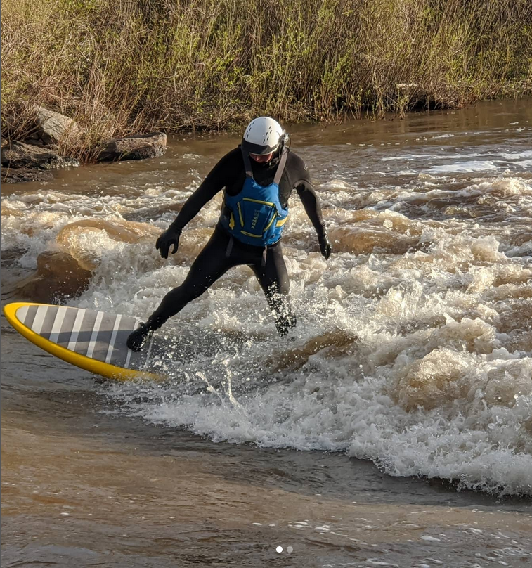 A good white water paddle boarding life jacket and helmet are a must. A wetsuit is also usefull for paddle boarding in snow melt.