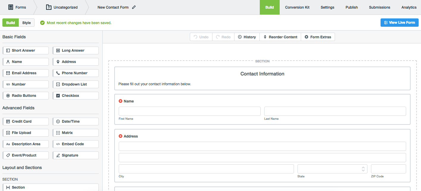 Survey tools: Formstack