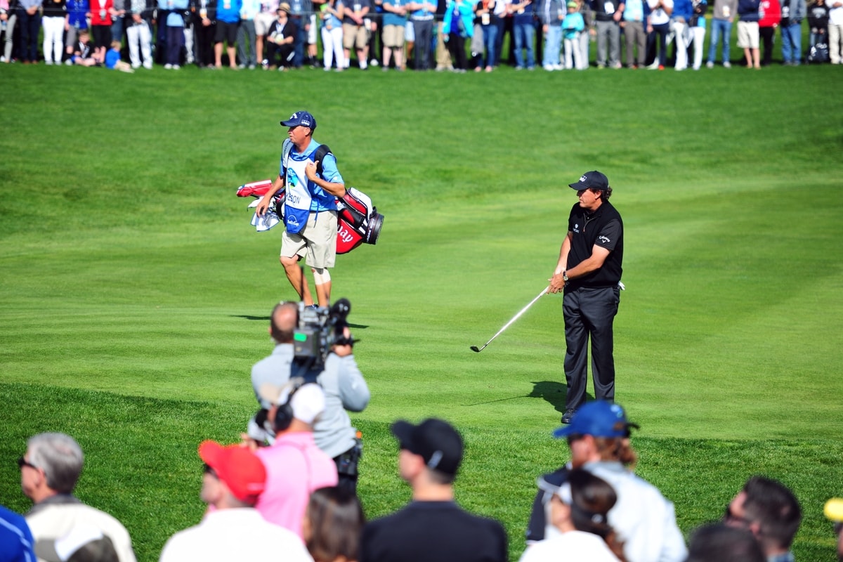 Phil Mickelson at AT&T Pebble Beach Pro-Am golf tournament.