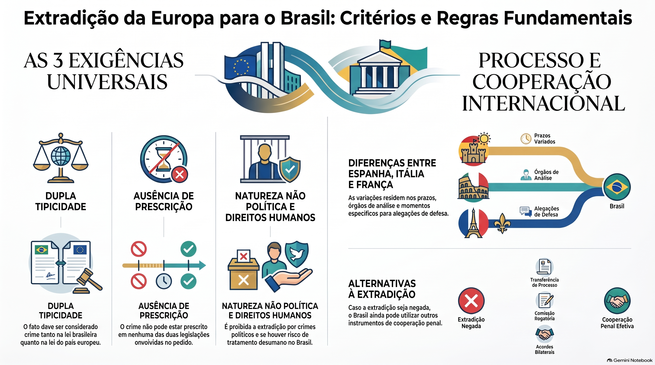O que todo país europeu examina antes de autorizar a extradição para o Brasil?