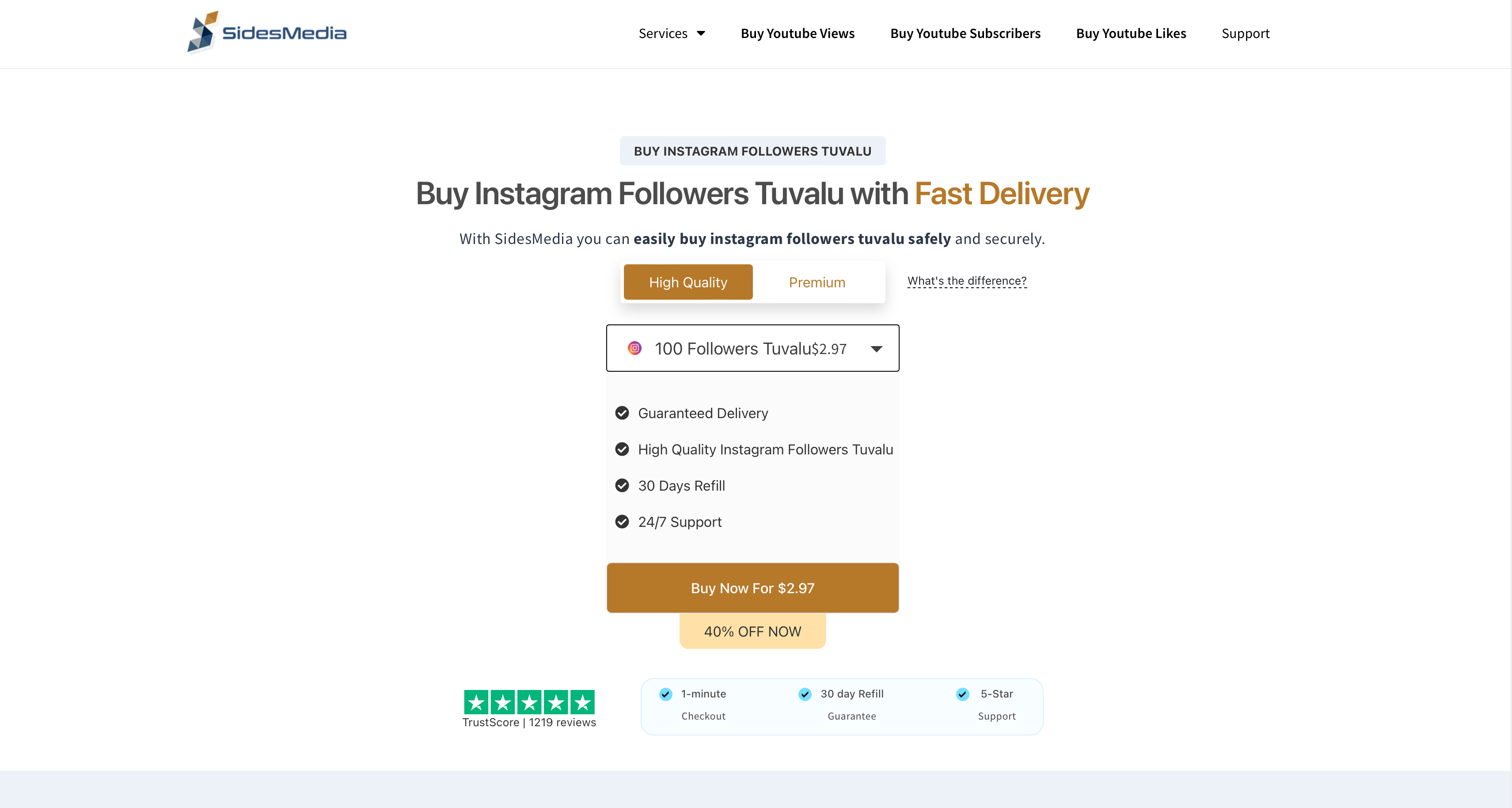 sidesmedia buy instagram followers tuvalu page