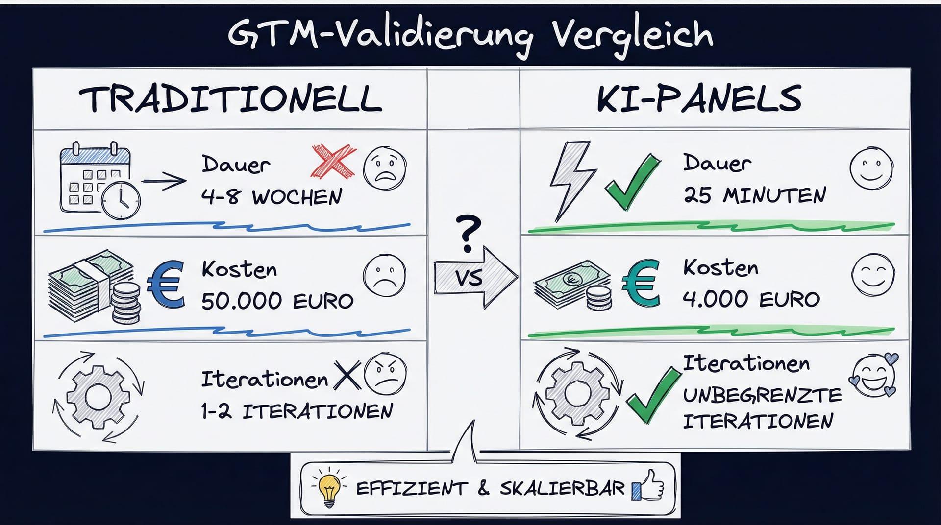 GTM-Validierung: KI vs. traditionelle Methoden Infographic