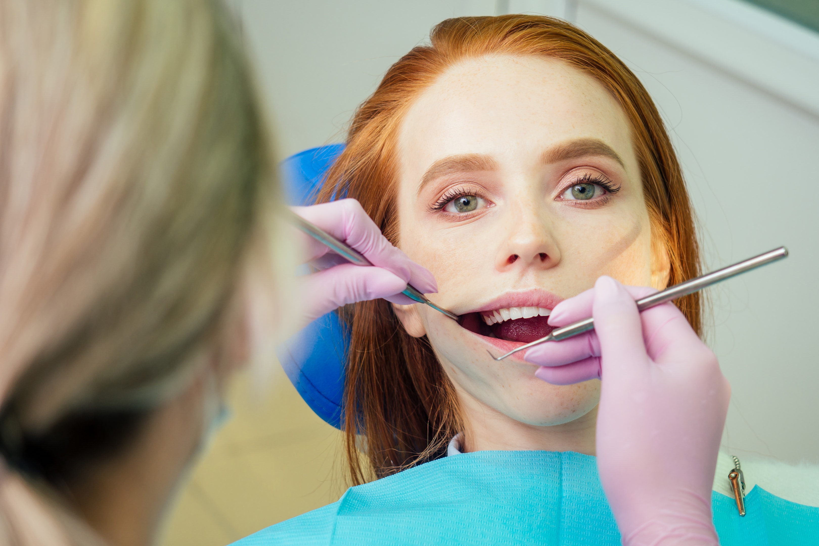 female patient getting checked before surgery day 