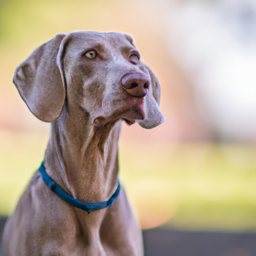 An image of a Vizmaraner a cross between a Vizsla and a Weimaraner