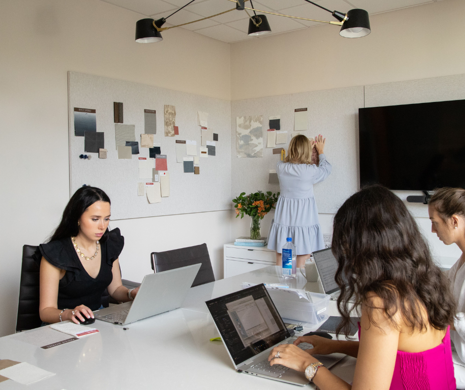 interior designers meeting in the studio