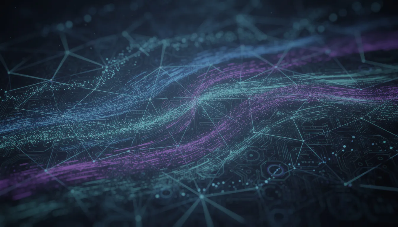 Une image abstraite illustre des connexions réseau dynamiques et des flux de données, symbolisant le contexte du navigateur et les vecteurs d'attaque côté client. Cette représentation évoque l'importance de la cybersécurité et des outils de test de pénétration pour évaluer la posture de sécurité des systèmes.